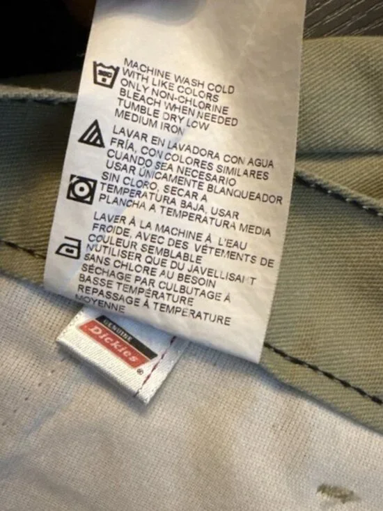 Dickies Mens 36 Loose‎ Fit Long Twill Work Skater Shorts Pocket Khaki Grunge - Picture 9 of 9